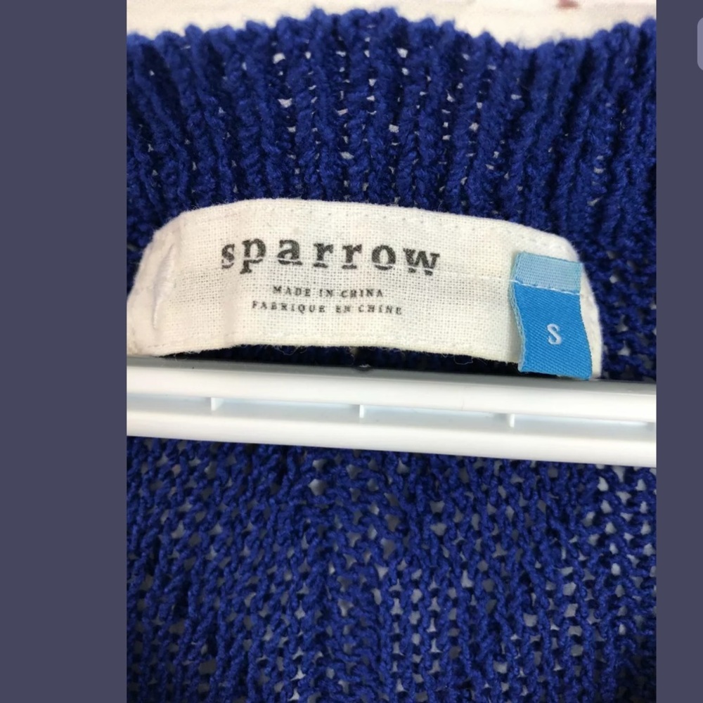Sparrow Anthropologie Blue Cable Knit Sweater - Picture 5 of 5